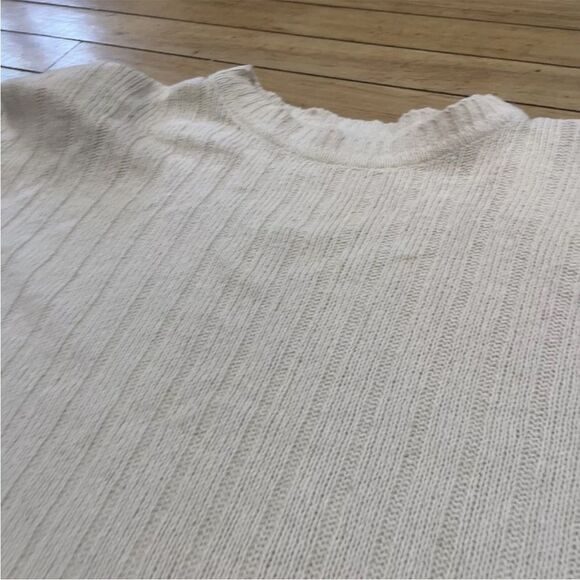 PARRINELLO Sweater Womens Cream VTG 90s Ramie Silk Ramie Rabbit Angora Knit S - Picture 14 of 16